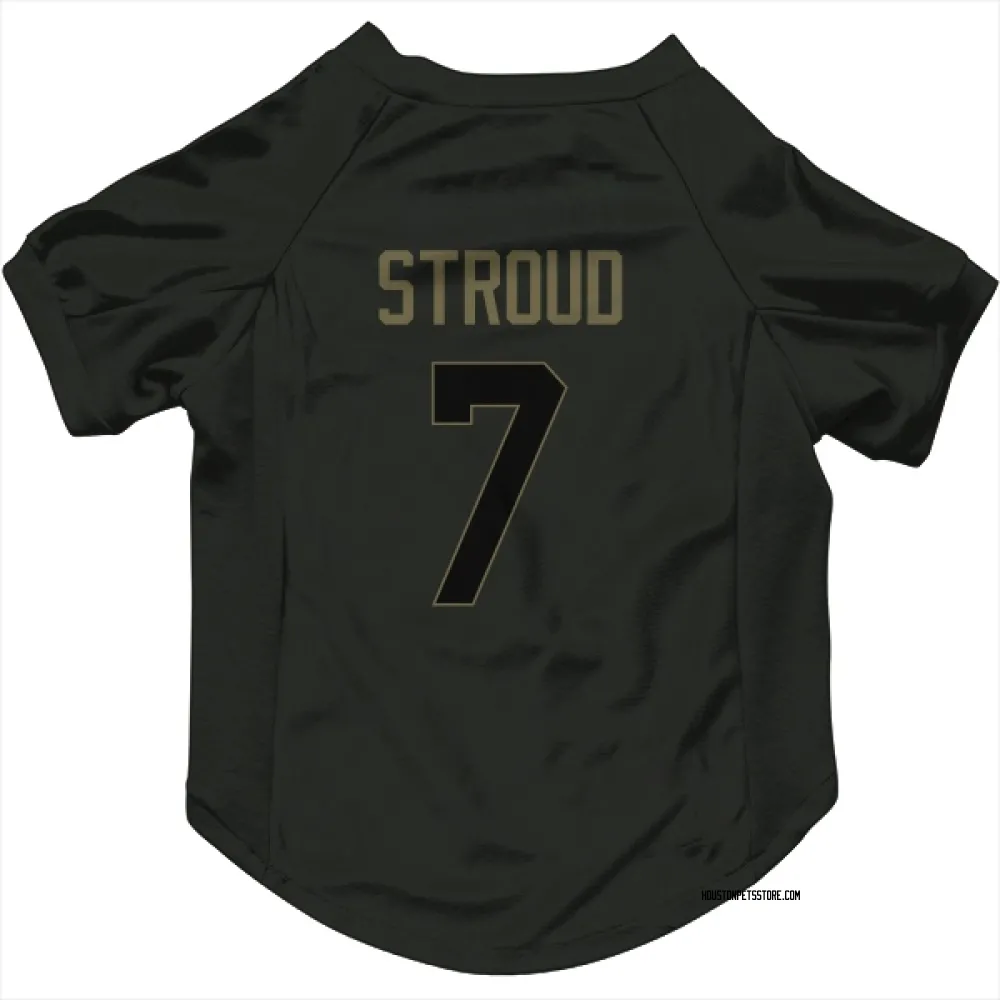 Houston Texans C.J. Stroud Black Service Pet Jersey for Dog & Cat