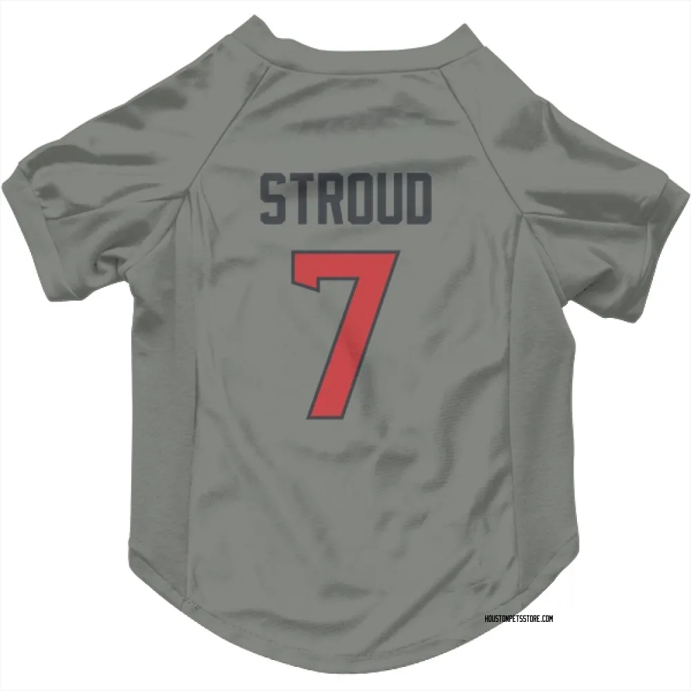 Houston Texans C.J. Stroud Gray Pet Jersey for Dog & Cat