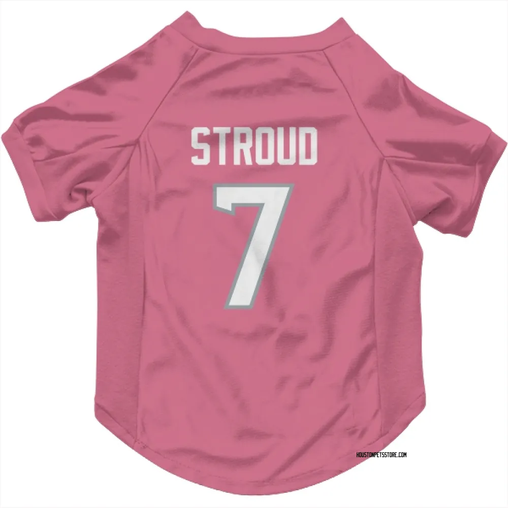 Houston Texans C.J. Stroud Pink Pet Jersey for Dog & Cat