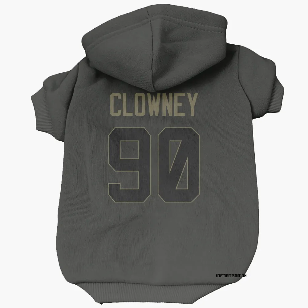 Houston Texans Jadeveon Clowney Black Service Pet Hoodie for Dog & Cat