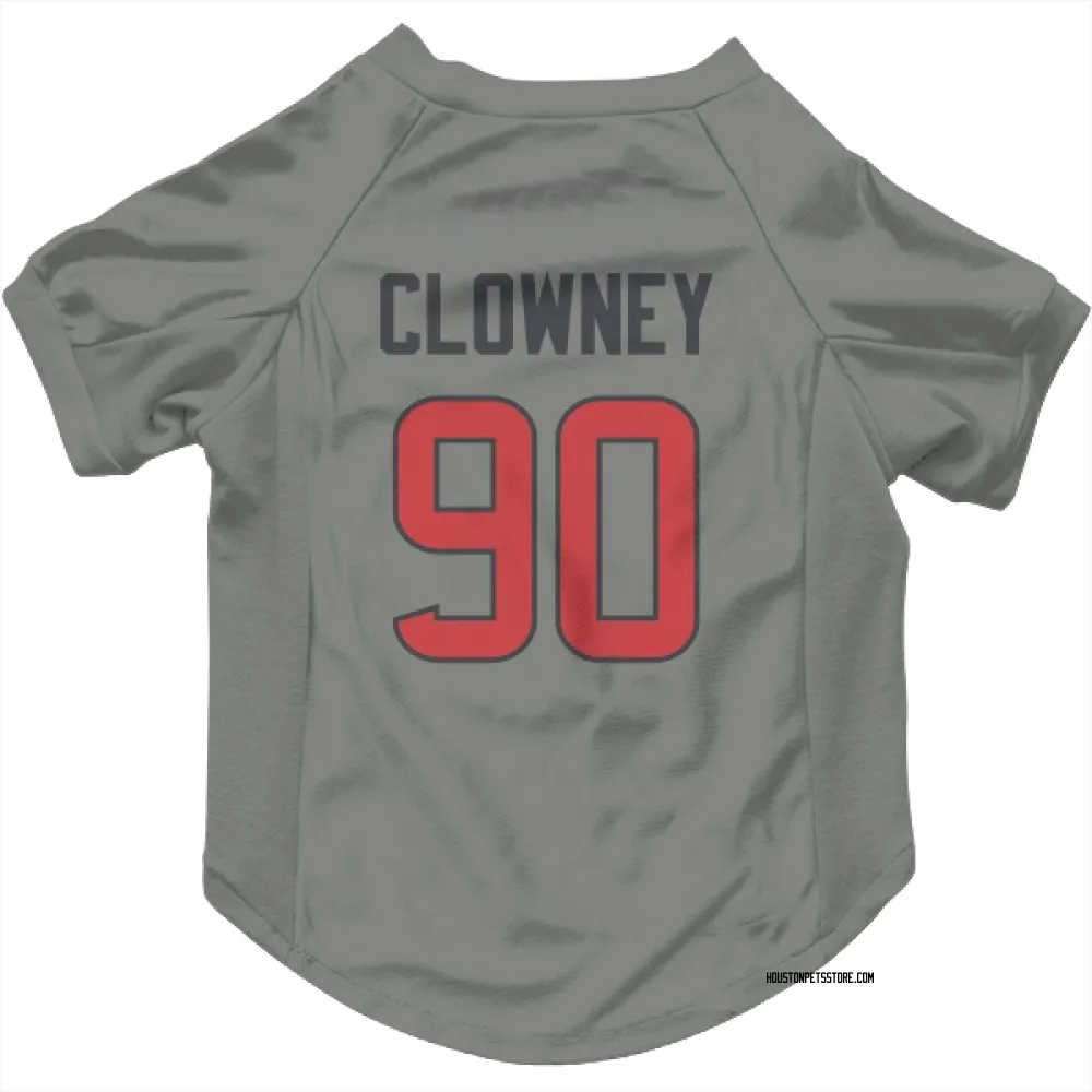 Houston Texans Jadeveon Clowney Gray Pet Jersey for Dog & Cat