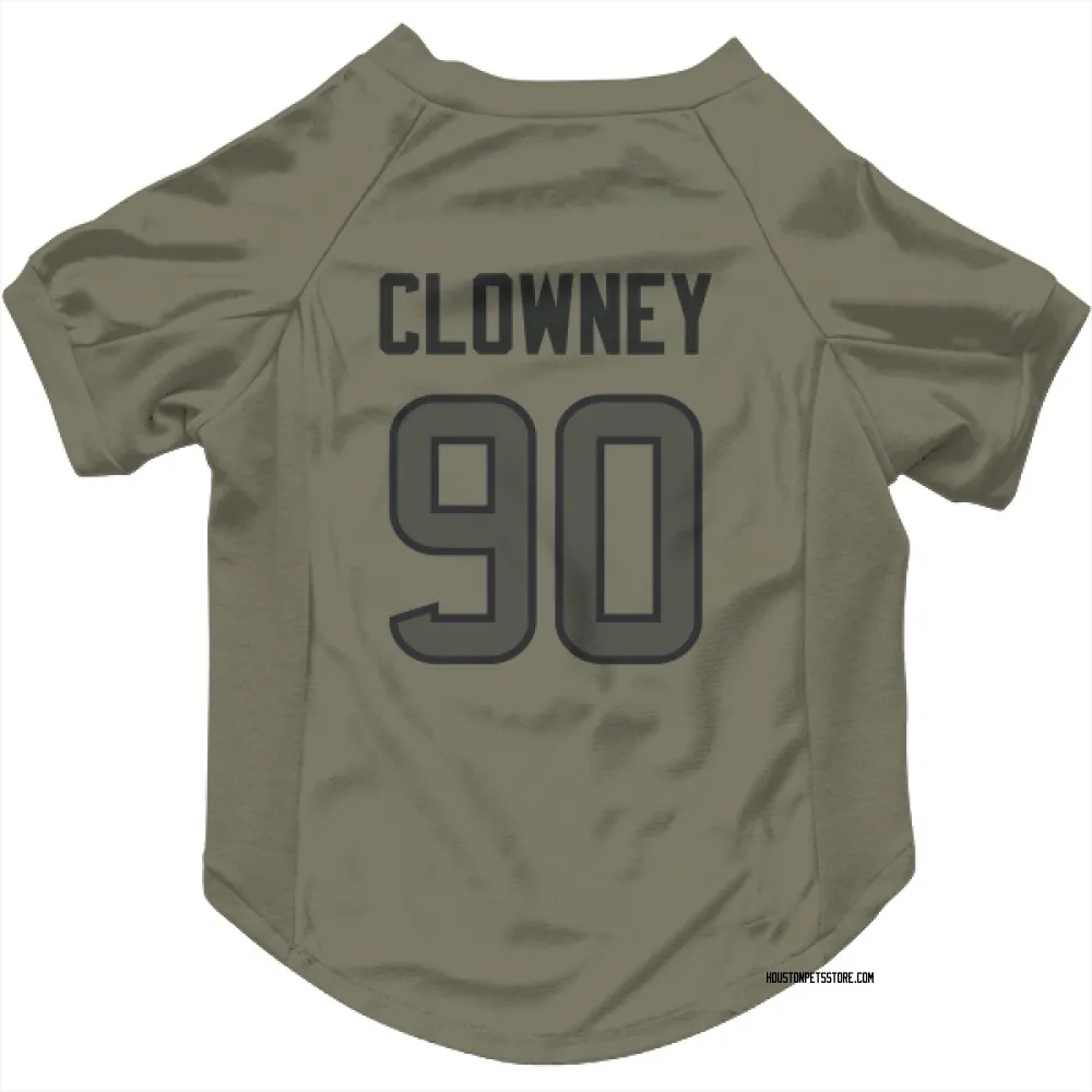 Houston Texans Jadeveon Clowney Olive Pet Jersey for Dog & Cat