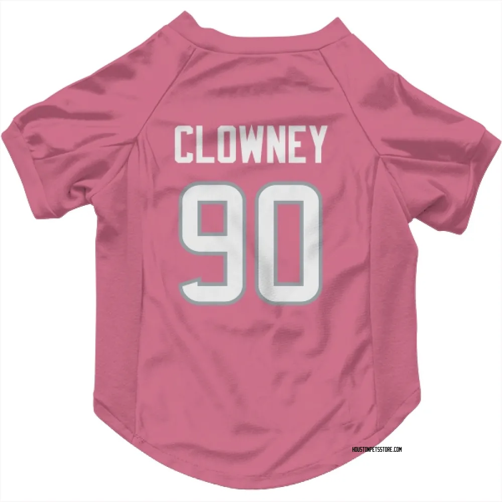 Houston Texans Jadeveon Clowney Pink Pet Jersey for Dog & Cat