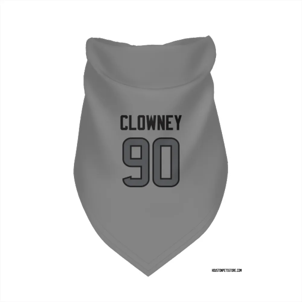 Houston Texans Jadeveon Clowney Silver Pet Bandana for Dog & Cat