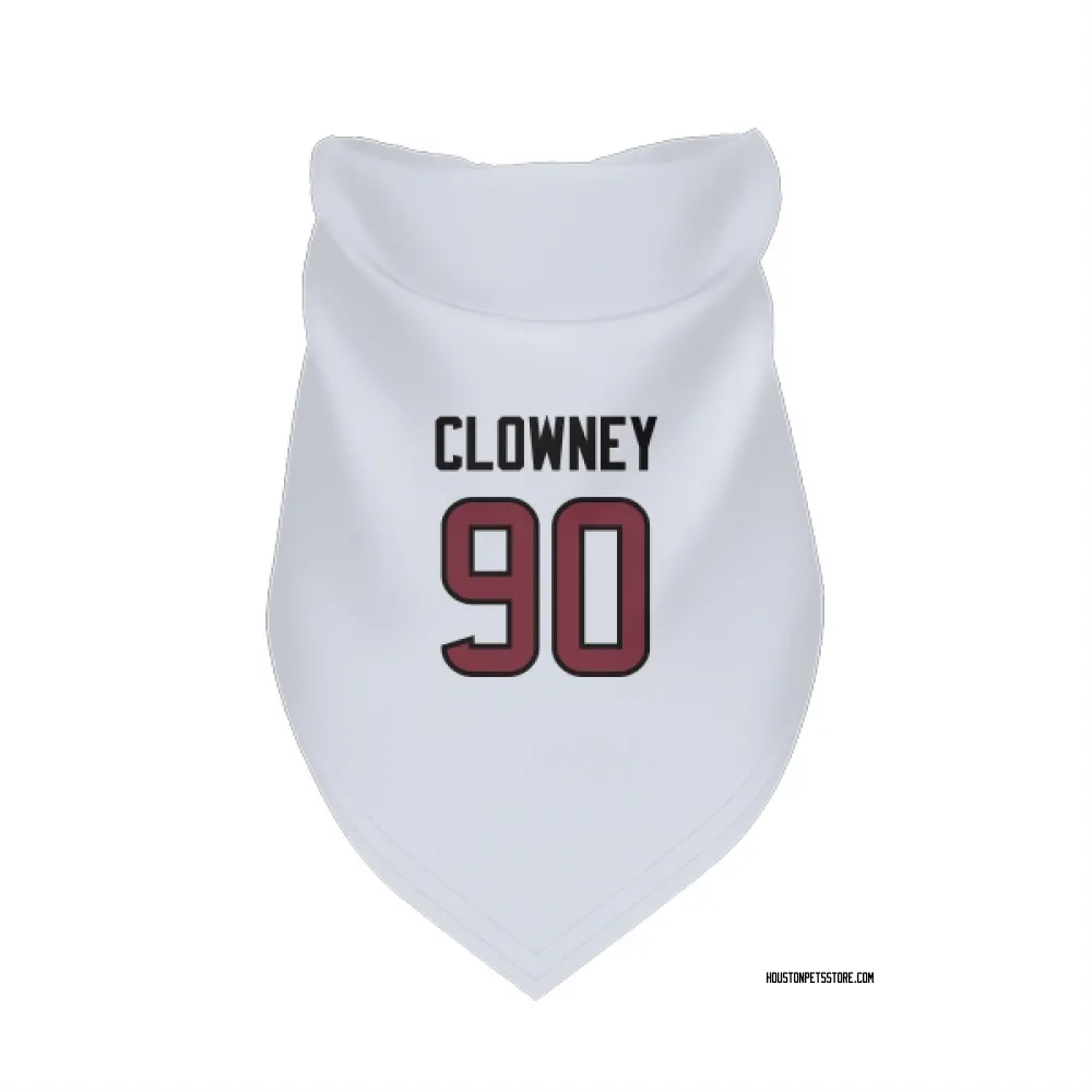 Houston Texans Jadeveon Clowney White Pet Bandana for Dog & Cat