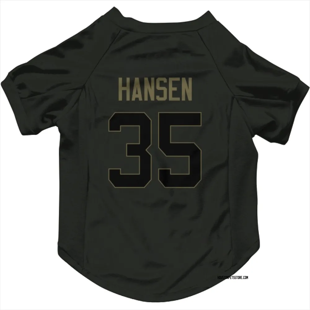Houston Texans Jake Hansen Black Service Pet Jersey for Dog & Cat
