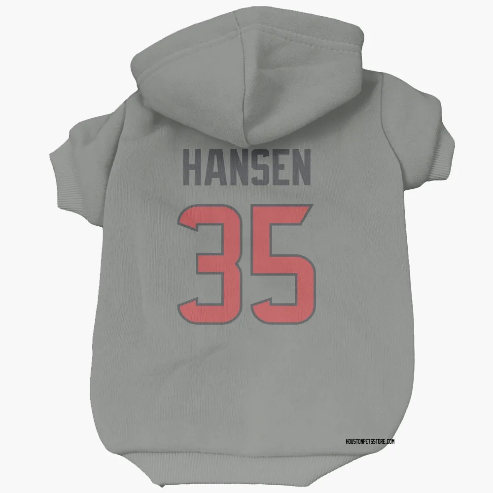 Houston Texans Jake Hansen Gray Pet Hoodie for Dog & Cat