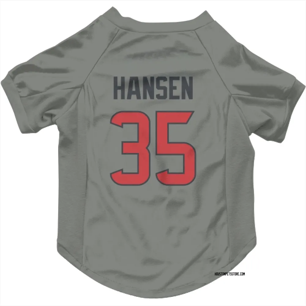 Houston Texans Jake Hansen Gray Pet Jersey for Dog & Cat
