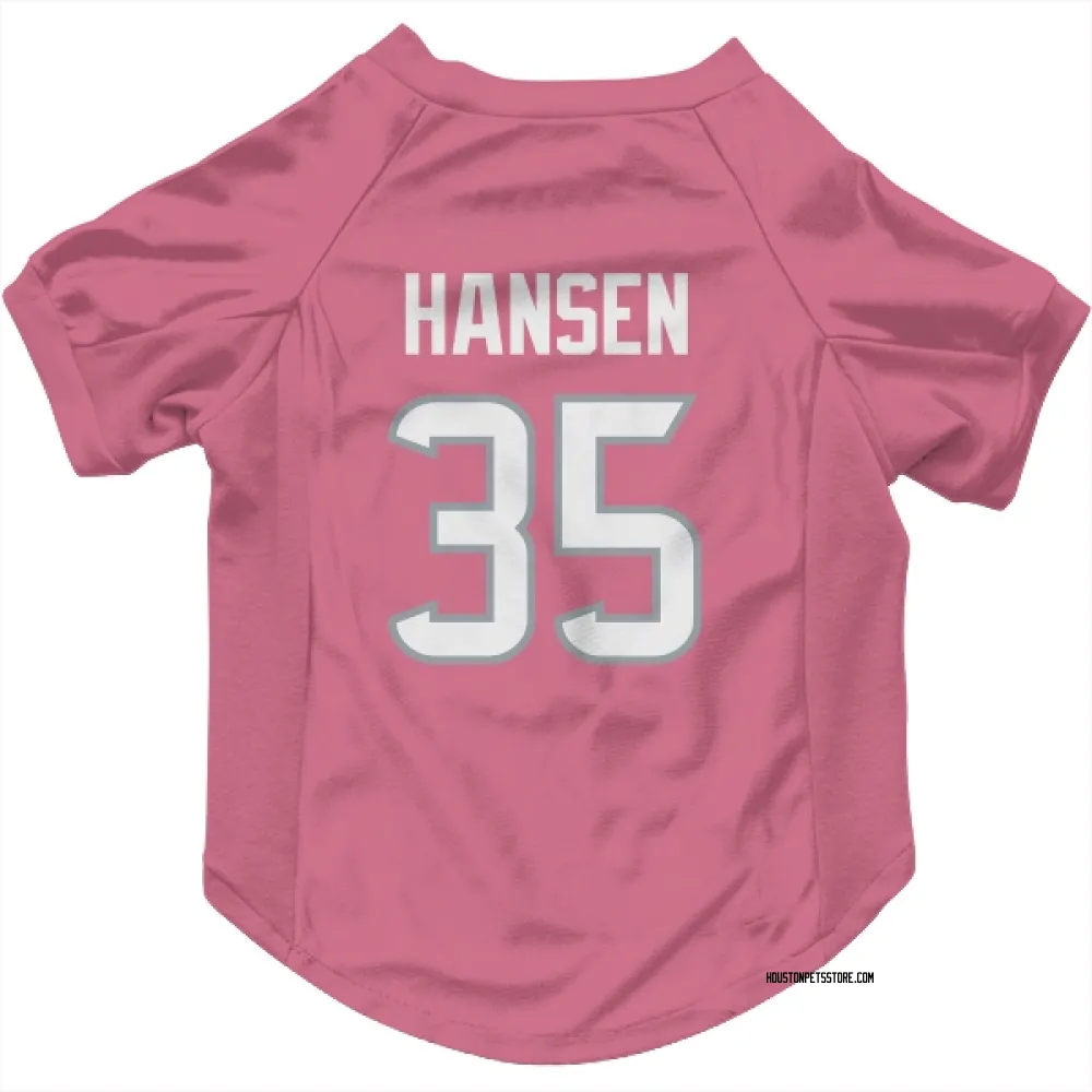 Houston Texans Jake Hansen Pink Pet Jersey for Dog & Cat