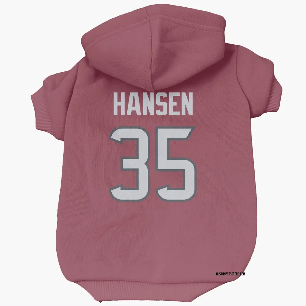 Houston Texans Jake Hansen Red Pet Hoodie for Dog & Cat