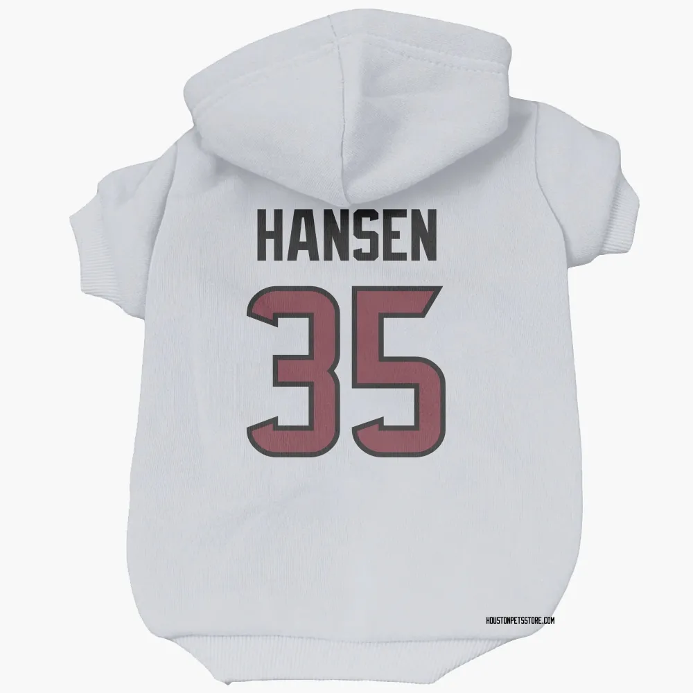 Houston Texans Jake Hansen White Pet Hoodie for Dog & Cat