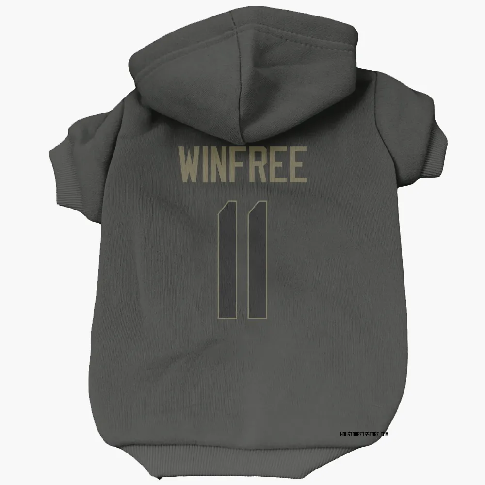 Houston Texans Juwann Winfree Black Service Pet Hoodie for Dog & Cat