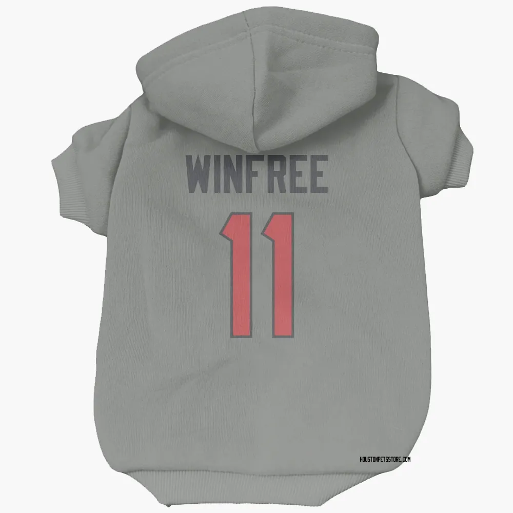 Houston Texans Juwann Winfree Gray Pet Hoodie for Dog & Cat