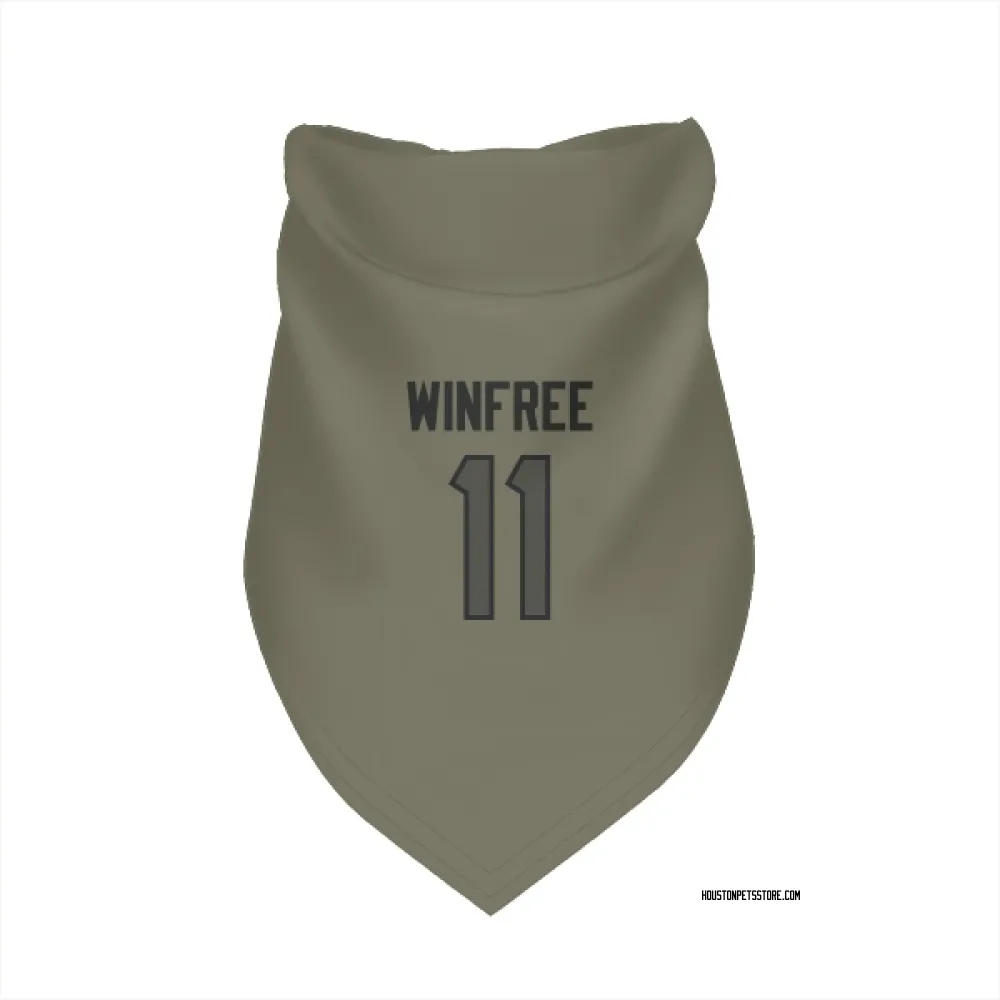 Houston Texans Juwann Winfree Olive Pet Bandana for Dog & Cat