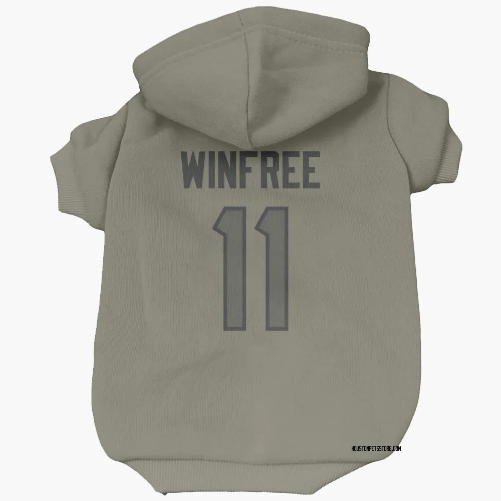 Houston Texans Juwann Winfree Olive Pet Hoodie for Dog & Cat