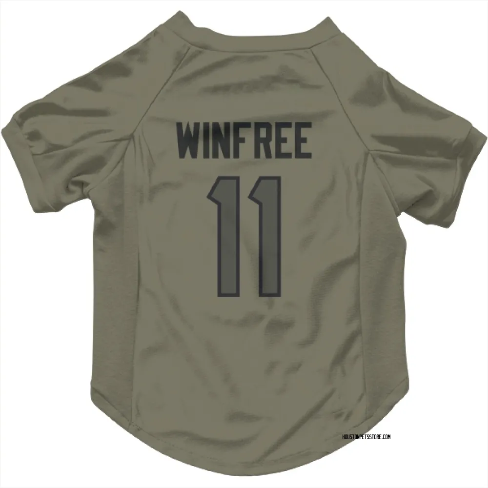 Houston Texans Juwann Winfree Olive Pet Jersey for Dog & Cat