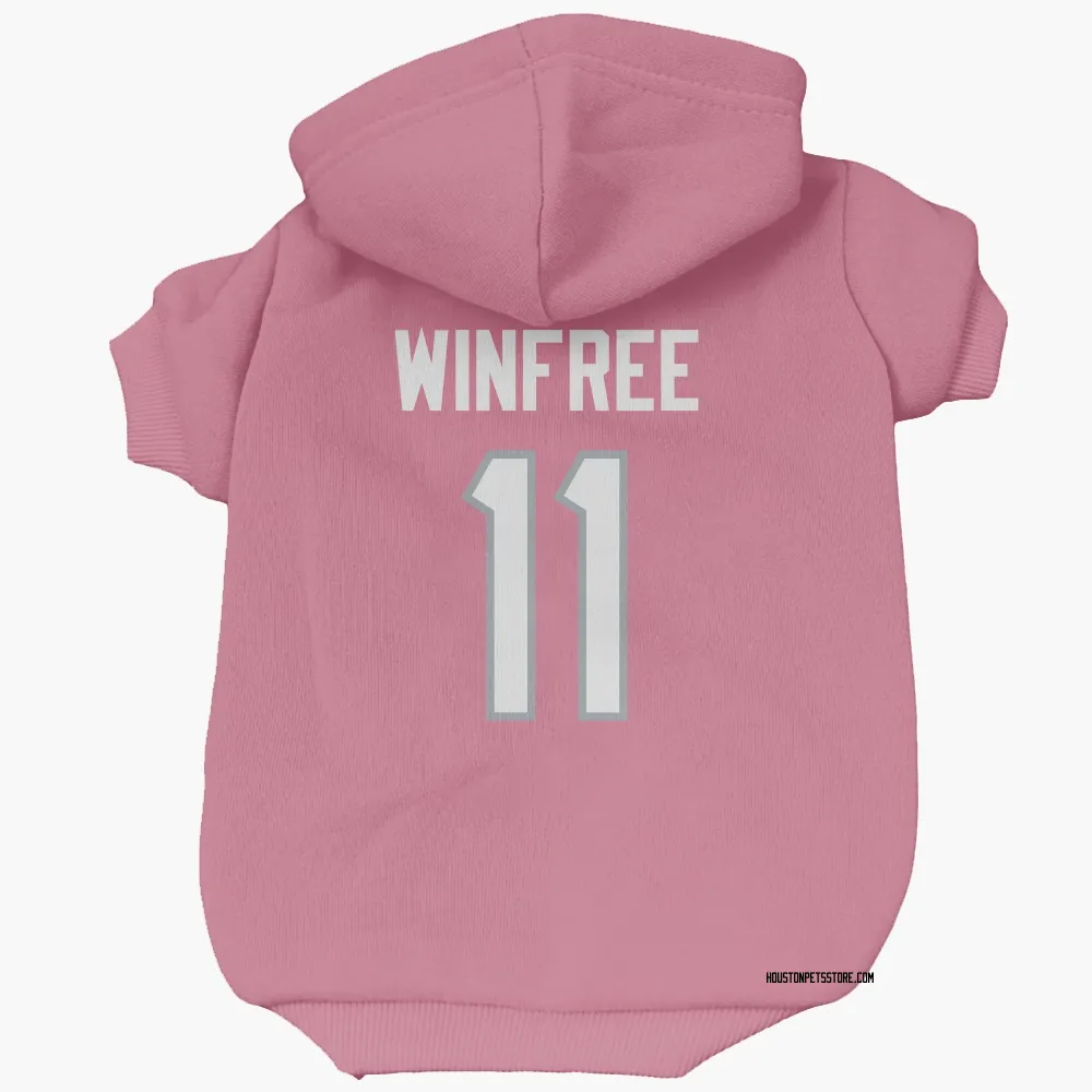 Houston Texans Juwann Winfree Pink Pet Hoodie for Dog & Cat
