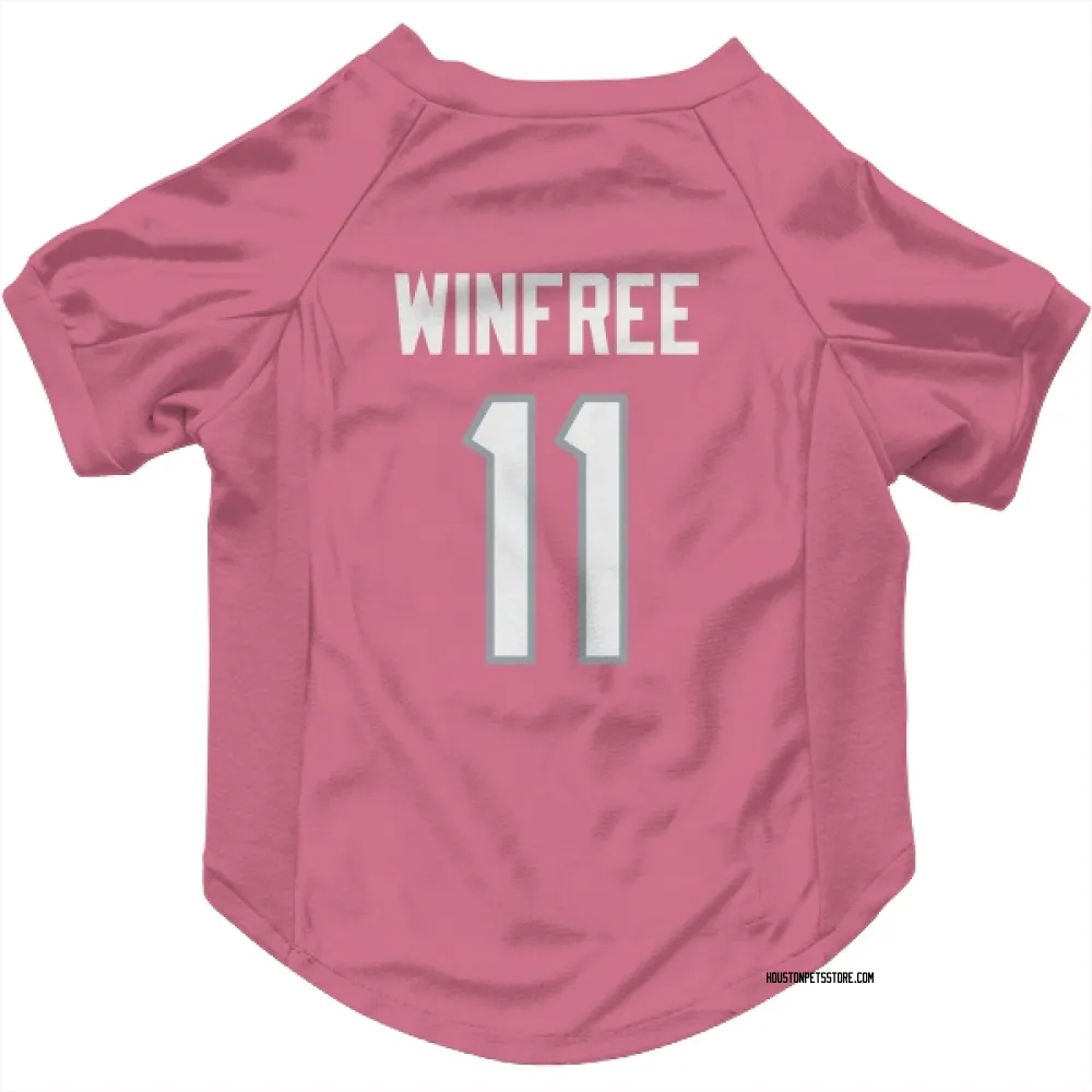 Houston Texans Juwann Winfree Pink Pet Jersey for Dog & Cat