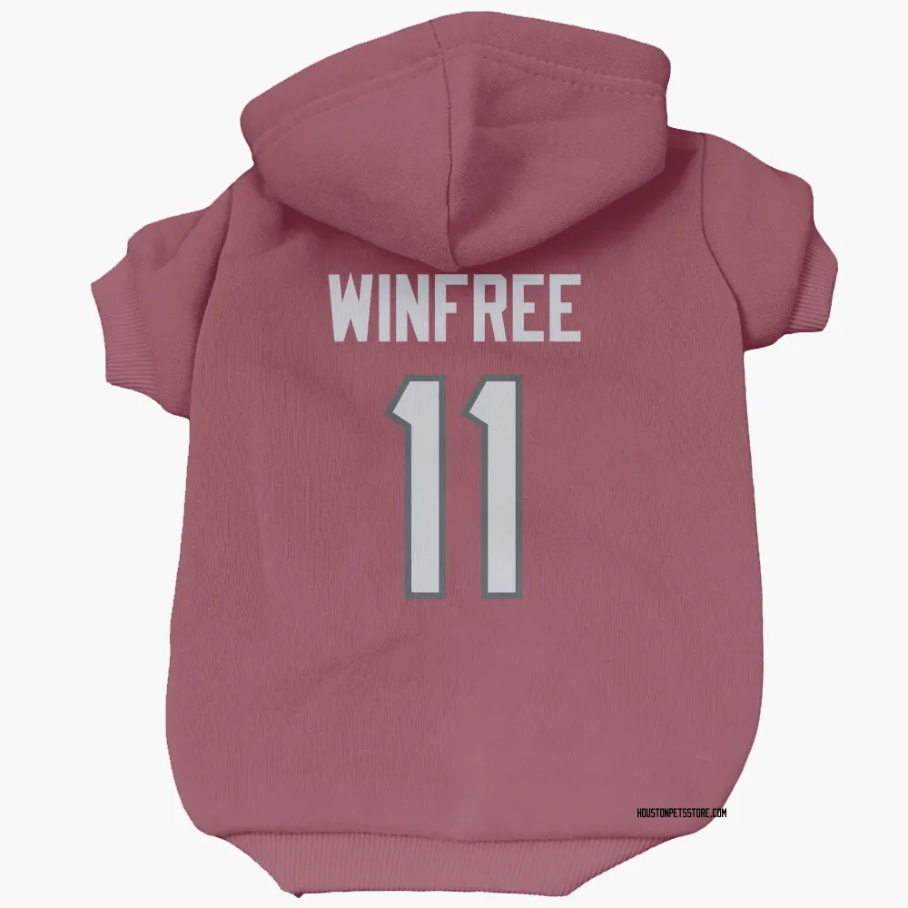 Houston Texans Juwann Winfree Red Pet Hoodie for Dog & Cat