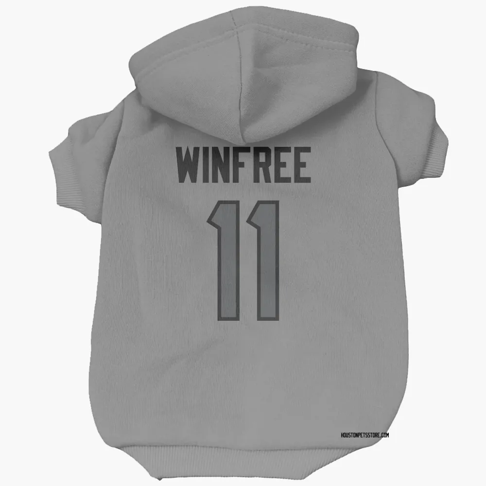 Houston Texans Juwann Winfree Silver Pet Hoodie for Dog & Cat