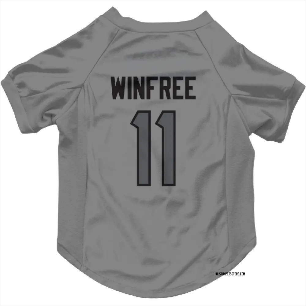 Houston Texans Juwann Winfree Silver Pet Jersey for Dog & Cat
