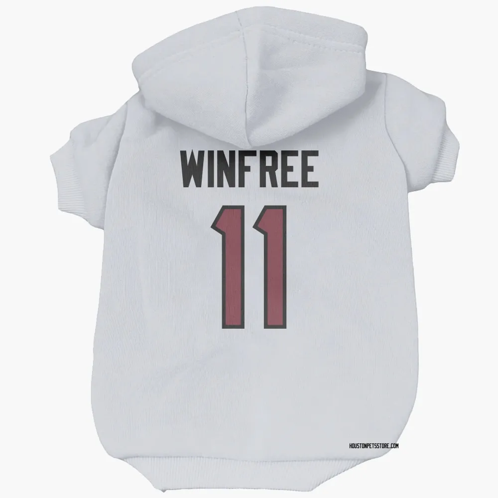 Houston Texans Juwann Winfree White Pet Hoodie for Dog & Cat