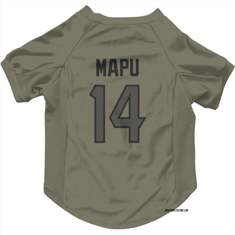Houston Texans Marte Mapu Olive Pet Jersey for Dog & Cat